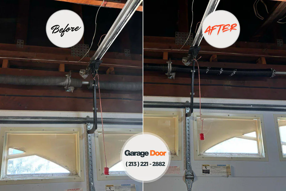 Before and after: garage door repair 70058